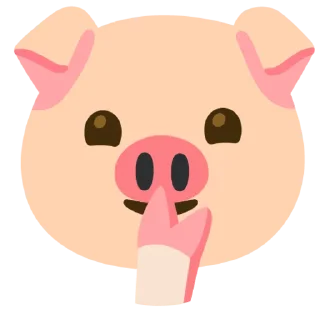 Стикер Свиня емодзі - 0
