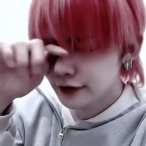 person person bangs lip