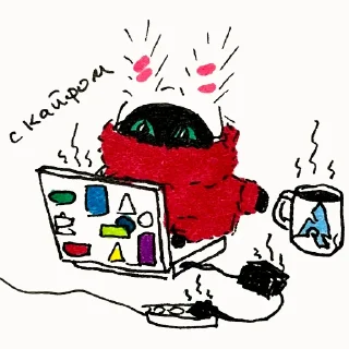 Sticker Эта нейросеть обучалась 34 года - 5