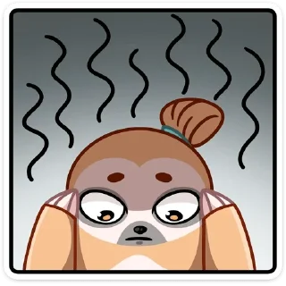 Стикер Ленивец Тим (@TgSticker) - 8