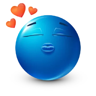 Sticker Blue Emoji - 0