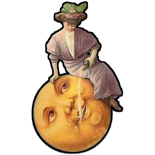 Moons from vintage postcards Moons from vintage postcards -