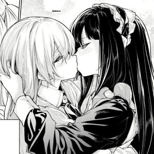 anime kiss illustration